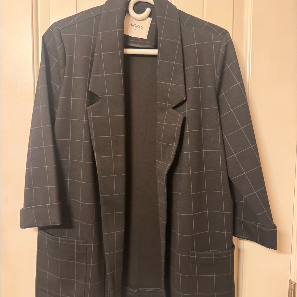 Ricki's Black Checkered Blazer